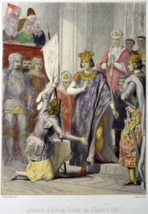 Joan of Arc at the coronation of Charles VII by French School