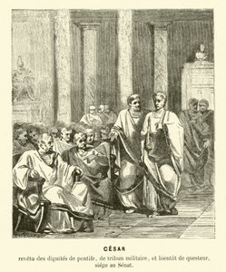 Julius Caesar in the Roman Senate by French School