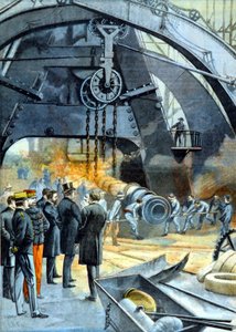 King Carlos I (Charles I of Portugal) at the Ateliers du Creusot in 