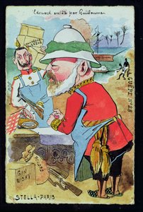 King Edward VII Pestered by Kaiser Wilhelm II from Les Guepes, c.1890 by French School
