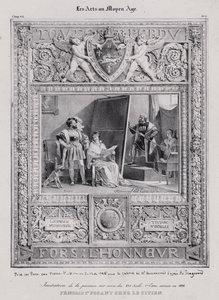 King Francis I of France Posing for His Portrait by the Italian Painter Titian by French School