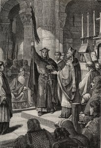 King Louis VII Takes the Oriflame at the Basilica of Saint Denis by French School