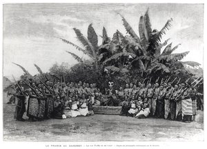 King Toffa (r.1874-1908) and his Court, Dahomey, 1892 by French School