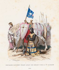 Knight Praying Before Leaving for the Second Crusade by French School