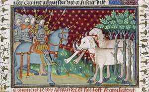 Knights attacking elephants, from the 