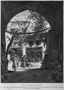 Koranic school in the cobblers bazaar, from La Terre Sainte of Victor Guerin, 1884