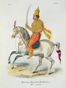 Kubera the God of Wealth, Engraved by C. de Motte (1785-1836) by French School