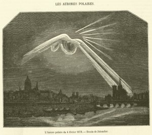 The Polar Aurora of February 4, 1872 (engraving) by French School