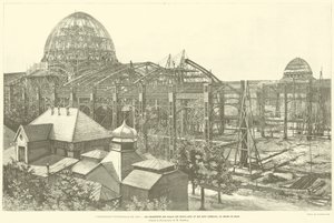 The 1889 Universal Exhibition, The Frameworks of the Palaces of Fine Arts and Liberal Arts, at the Champ de Mars, After the Photograph by M Godefroy