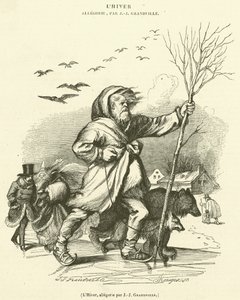 Winter, allegory by French School