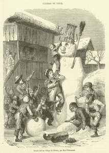 The Snowman (engraving) by French School