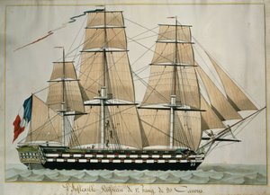 The 90 Gun Ship of the Line, c.1835