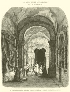 The Chapel of Saint Anthony, in Salt, in the Wieliczka Mines by French School