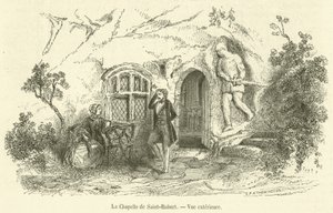 The Chapel of Saint-Robert, Exterior View (engraving) by French School