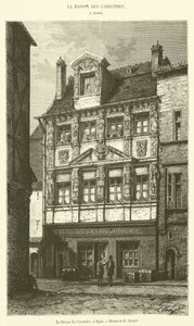 The House of the Caryatids, in Dijon (engraving) by French School