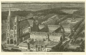 The Imperial House of Saint-Denis seen from a bird