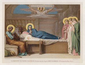 The Nativity of Our Lord, Mural Painting after Hipp Flandrin, St Germain des Pres, Paris by French School