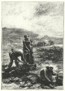 The Potato Harvest by French School