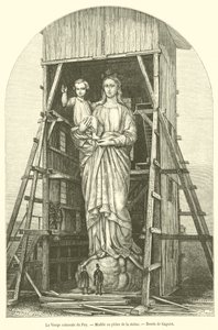 The Colossal Virgin of Puy, Plaster Model of the Statue (engraving) by French School