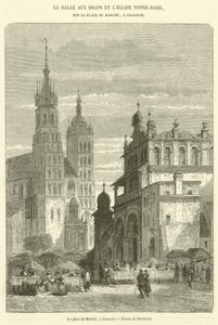 The Market Square in Krakow by French School