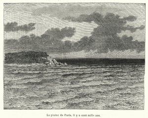 The Plain of Paris, One Hundred to One Thousand Years Ago (engraving) by French School