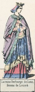 Queen Gerberge of Saxony, wife of Louis IV by French School