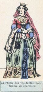 Queen Jeanne of Bourbon, wife of Charles V by French School