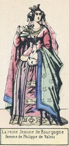 Queen Jeanne of Burgundy, wife of Philip of Valois by French School