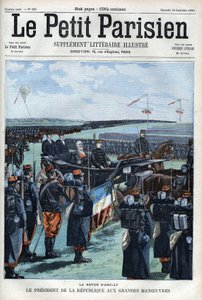 The review of Amilly: The president of the French republic Emile Loubet at the grand manoeuvres - in 