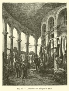 The Rotunda of the Temple in 1840 by French School