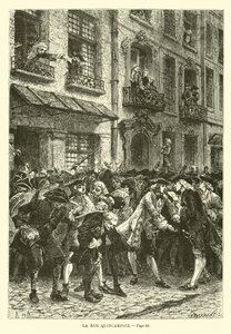 La Rue Quincampoix by French School