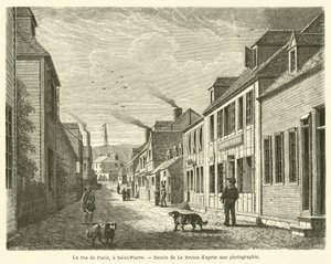 The Rue de Paris, in Saint-Pierre by French School