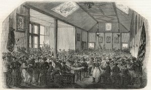 La taverne des Canotiers in Bercy in the 19th century - Engraving in 