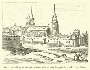 The Abbey of Saint-Germain des Pres, in 1545, View Taken from the Grand Pre aux Clercs by French School