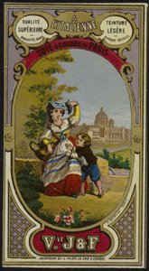 Label for silk thread by French School