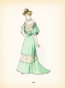 Ladies fashion, 1901 by French School