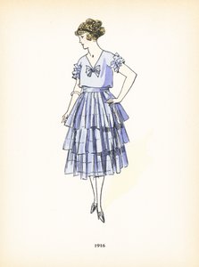 Ladies fashion, 1916 by French School