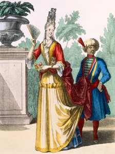 Lady in summer dress, c.1690-1700 by French School