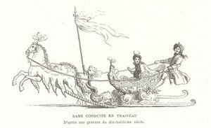 Lady Travelling by Sleigh, France, 18th Century