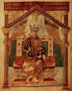 Charlemagne from the Psalter of Charles the Bold by French School