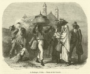 The Baker, in Cuba (engraving) by French School