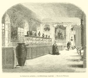 The Medal Cabinet at the Imperial Library by French School