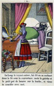 Little Red Riding Hood in the wolf