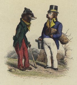 The Wolf and the Dog by French School