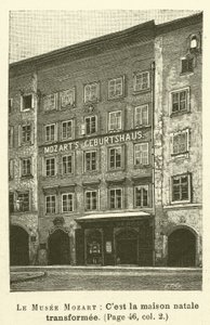 The Mozart Museum (engraving) by French School