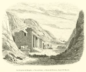 The Serapeum of Memphis, Exterior View by French School