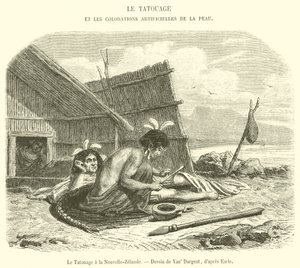Tattooing in New Zealand by French School