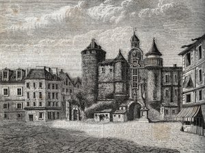 Le Vieux Paris - le Grand Chatelet - Engraving in 