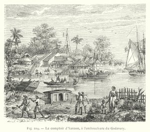 The Trading Post of Yanaon, at the Mouth of the Godavery by French School