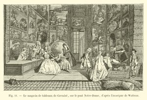 The Painting Shop of Gersaint on the Pont Notre-Dame, after the Sign by Watteau by French School